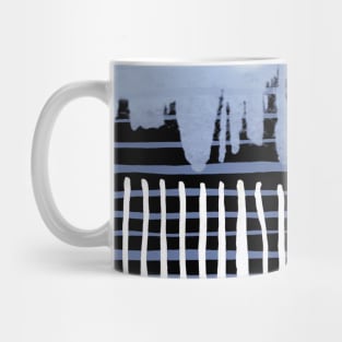 Pocket - Abstract Striped Geo Blue Mug